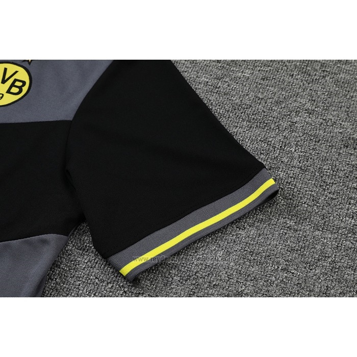 Camiseta Polo del Borussia Dortmund 2022-2023 Gris y Negro